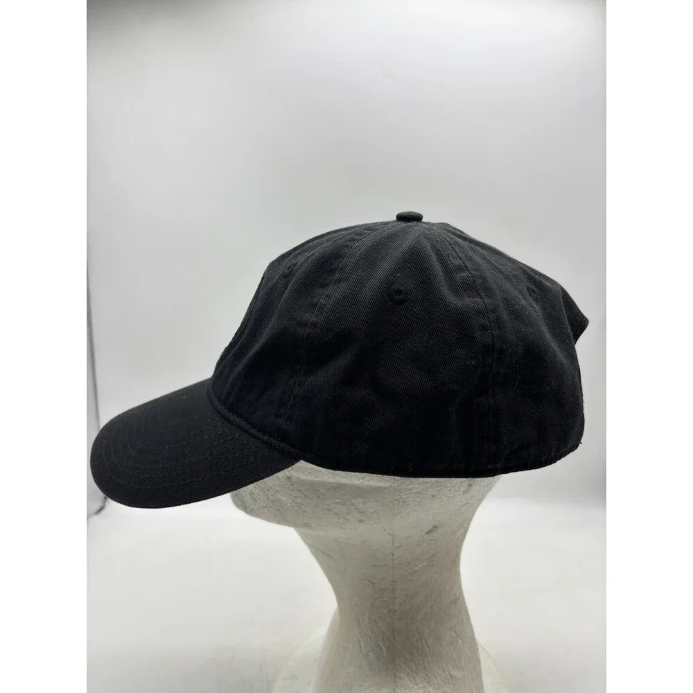Cross Colours Vintage Style Embroidered Circle Logo Black Dad Hat Strapback